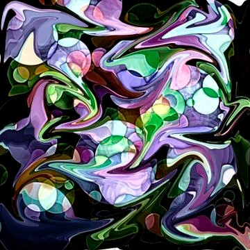 Abstract background of colorful elements on a dark background Stock Illustration