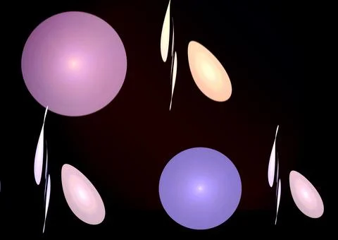 Abstract background of colorful elements on a dark background イラスト素材