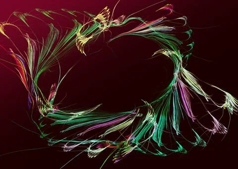 Abstract background of colorful elements on a dark background Stock Illustration