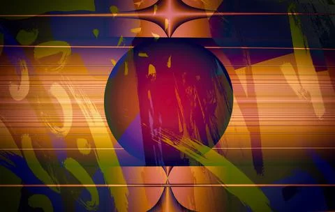 Abstract background of colorful elements on a dark background 스톡 일러스트