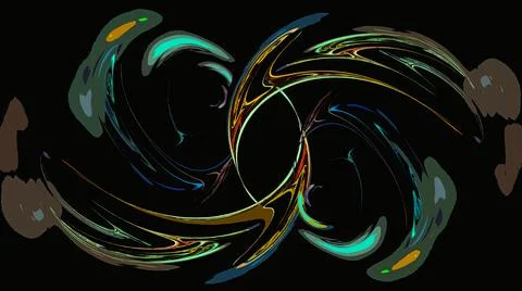 Abstract background of colorful elements on a dark background Stock Illustration