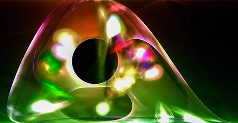 Abstract background of colorful elements on a dark background Computer abs... Stock Photos