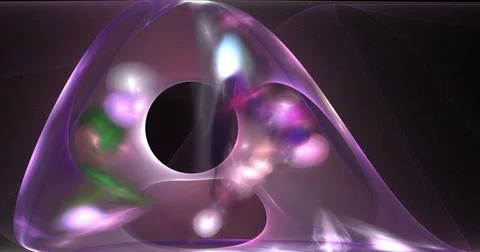 Abstract background of colorful elements on a dark background Computer abs... Foto stock