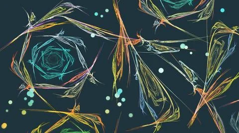 Abstract background of colorful elements on a dark background Computer abs... Stock Photos