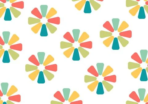 Abstract background with colorful flower pattern Stock Illustration