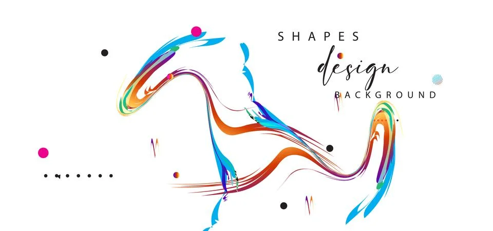 Abstract background with colorful geometric elements, Stock Illustration