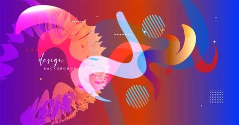 Abstract background with colorful geometric elements, 库存插图