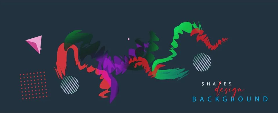 Abstract background with colorful geometric elements, Stock Illustration