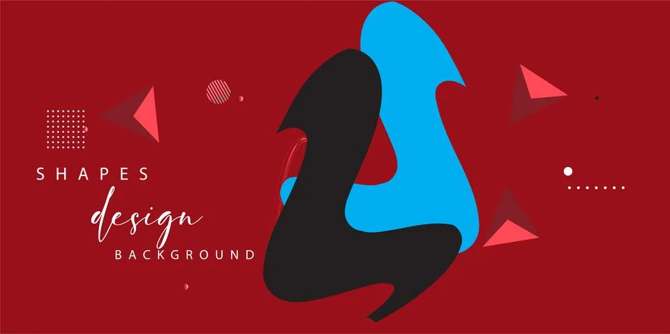 Abstract background with colorful geometric elements, Stock Illustration