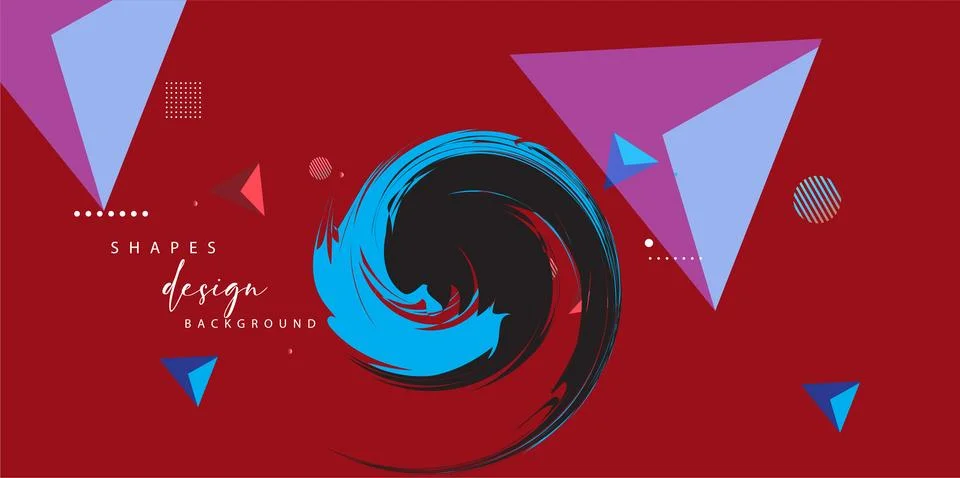 Abstract background with colorful geometric elements, Stock Illustration