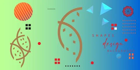 Abstract background with colorful geometric elements, Stock Illustration