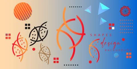 Abstract background with colorful geometric elements, Stock Illustration