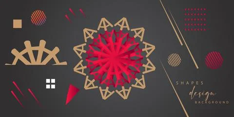 Abstract background with colorful geometric elements, イラスト素材