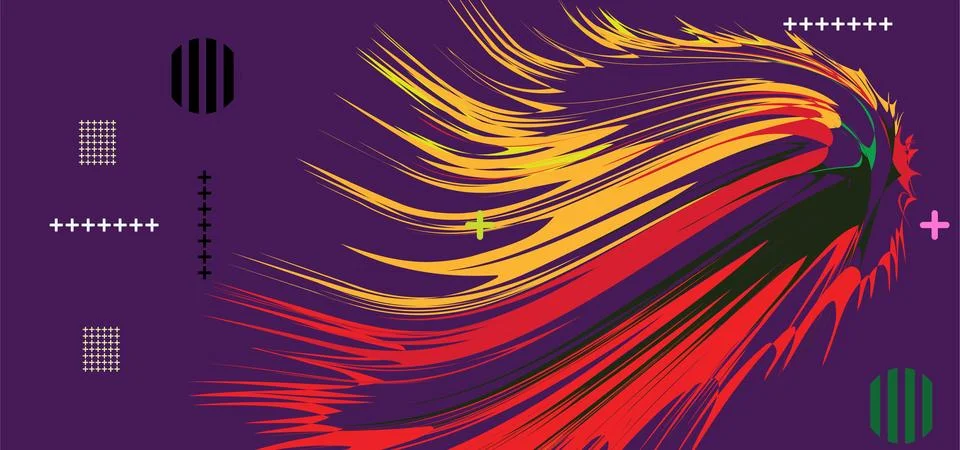 Abstract background with colorful geometric elements, Illustrazione stock