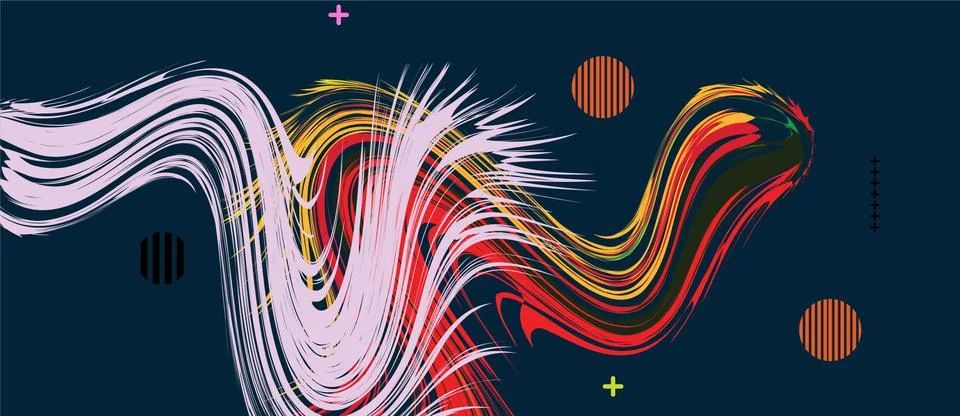Abstract background with colorful geometric elements, Illustrazione stock