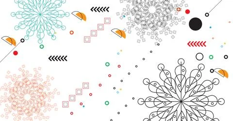 Abstract background with colorful geometric elements for your design Stock Photos