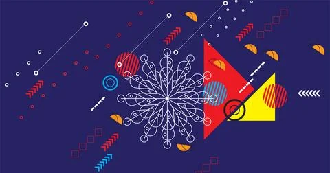 Abstract background with colorful geometric elements for your design Stock Photos