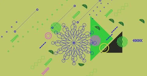 Abstract background with colorful geometric elements for your design Stock Photos