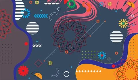 Abstract background with colorful geometric elements for your design Stock Photos