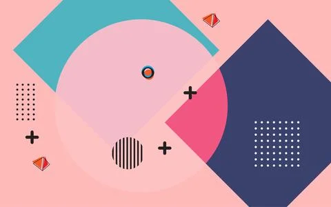 Abstract background with colorful geometric elements, Stock Photos