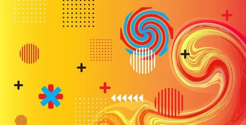 Abstract background with colorful geometric elements, Stock Photos