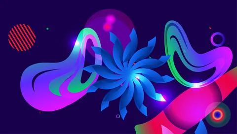 Abstract background with colorful geometric elements, Stock Photos