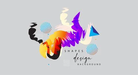 Abstract background with colorful geometric elements, Stock Photos