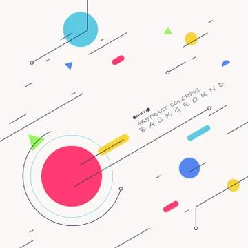 Abstract background of colorful geometric pattern with space. Stock Illustration