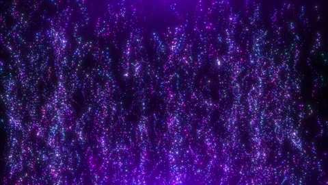 Abstract background of colorful glitter particles flying upward Stock Footage 297404574