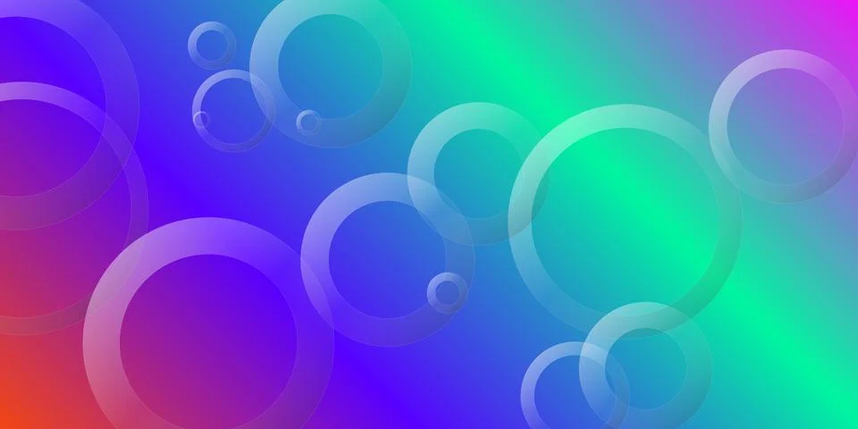 Abstract background with colorful gradient and circles Stock Illustration