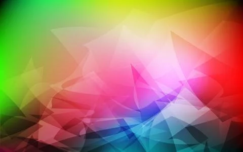 Abstract background with colorful gradient and faceted transparent overlay. Stock Illustration