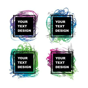 Abstract Background With Colorful Grunge Texture Stock Illustration