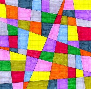 Abstract background with colorful hand-drawn pattern Stock Illustration