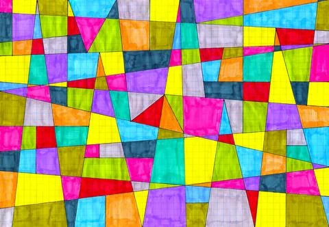 Abstract background with colorful hand-drawn pattern Stock Illustration