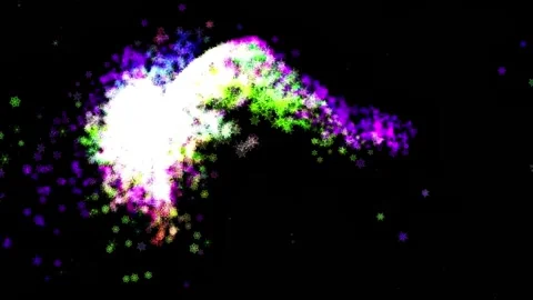 Abstract background of colorful light energy cell particle collection. 4K Stock Footage 287901232