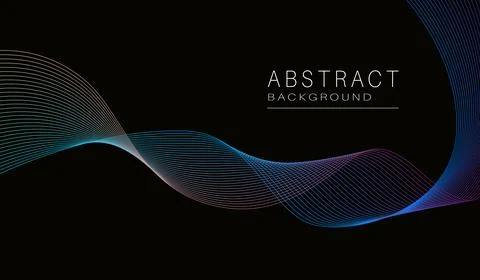 Abstract background of colorful light waves Illustrazione stock