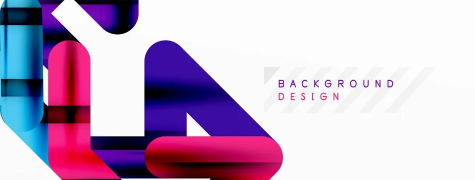 Abstract background - colorful lines composition. Technology or business digital Illustrazione stock
