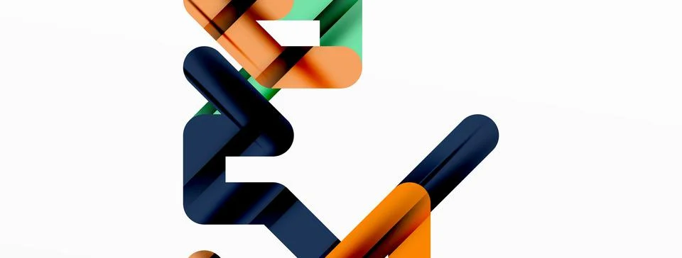 Abstract background - colorful lines composition. Technology or business digital 스톡 일러스트