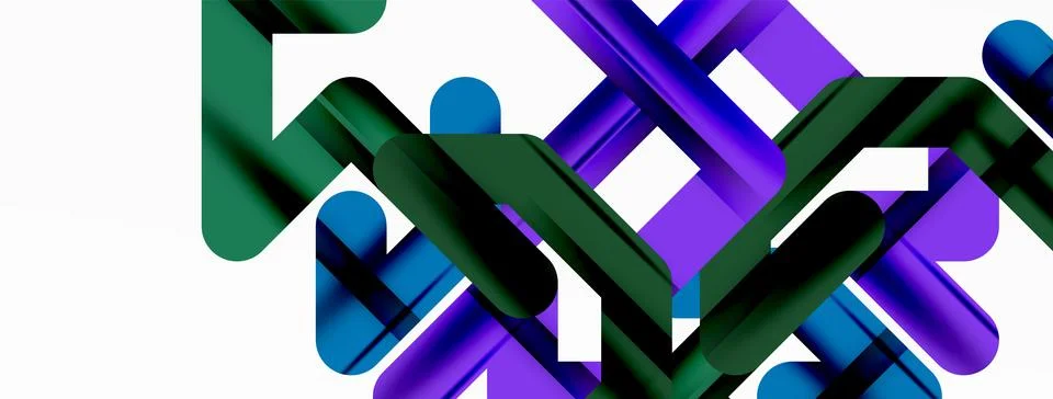 Abstract background - colorful lines composition. Technology or business digital Illustrazione stock