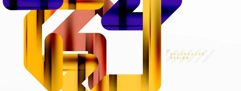 Abstract background - colorful lines composition. Technology or business digital Illustrazione stock