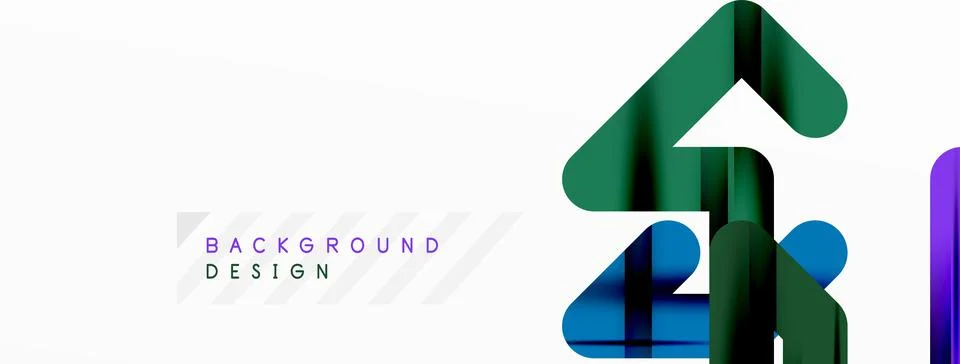 Abstract background - colorful lines composition. Technology or business digital Illustrazione stock