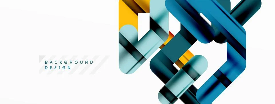 Abstract background - colorful lines composition. Technology or business digital 库存插图