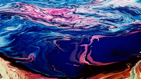 Abstract background of colorful liquid marble movement. 4K Stock Footage 247575395