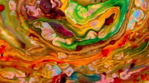 Abstract Background of Colorful Liquid Paint Movement 10 Stock Footage 315472838