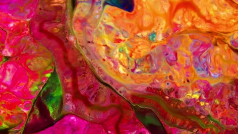 Abstract Background of Colorful Liquid Spreads Texture 10 Stock Footage 313247462