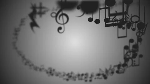 Abstract Background with Colorful Music notes. Stock Illustration
