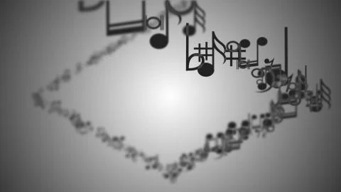 Abstract Background with Colorful Music notes. Stock Illustration