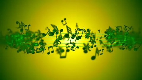 Abstract Background with Colorful Music notes. Stock Illustration