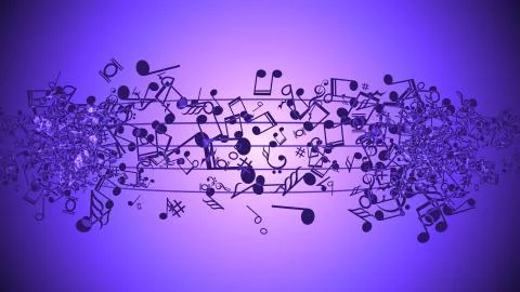 Abstract Background with Colorful Music notes. Stock Illustration