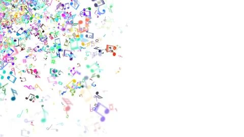 Abstract Background with Colorful Music notes. Stock Illustration